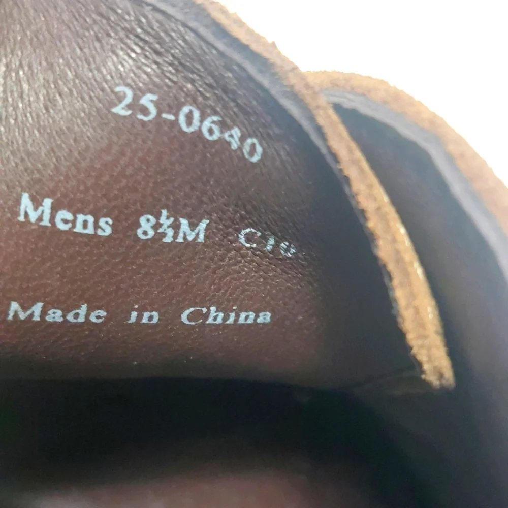 JOHNSTON & MURPHY Runnell Chukka Camel Brown Sheep Skin Shoes Size 8.5M